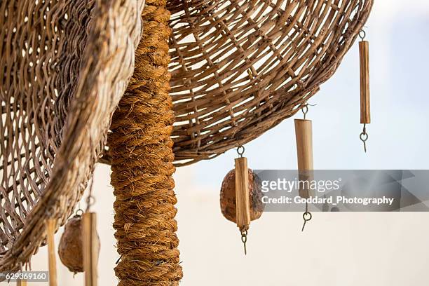 egypt: nubian home in aswan - african woven baskets stock pictures, royalty-free photos & images