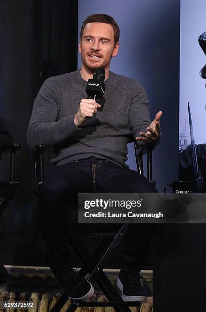 Michael Fassbender attends Build Presents to discuss "Assassin's Creed" at AOL HQ on December 12, 2016 in New York City.