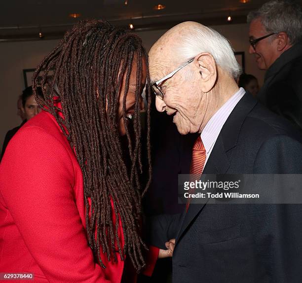 Ava DuVernay and honoree Norman Lear attend the 32nd Annual IDA Documentary Awards at Paramount Studios on December 9, 2016 in Hollywood, California.