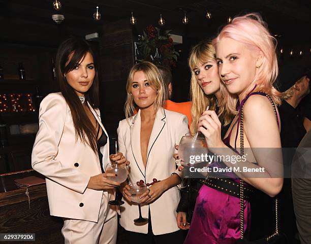 Doina Ciobanu; Kara Rose Marshall, guest and India Rose James attend a Christmas Tombola Fundraiser hosted by Luella Bartley and the Choose Love...