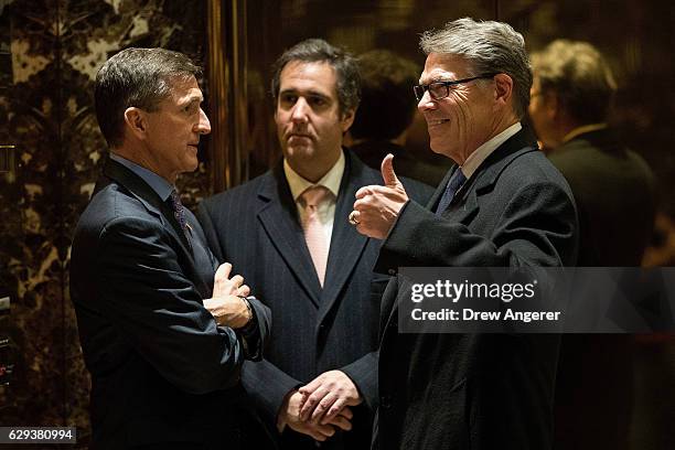 Retired Lt. Gen. Michael Flynn, President-elect Donald Trump's choice for National Security Advisor, Michael Cohen, executive vice president of the...
