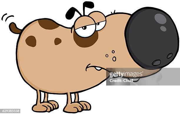 cute dog cartoon mascot character - dog happy stock-grafiken, -clipart, -cartoons und -symbole