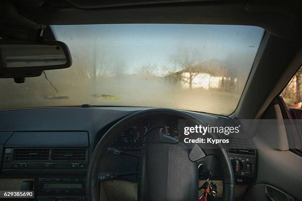 man driving car windscreen view dashboard - bavaria germany - windscreen stock pictures, royalty-free photos & images