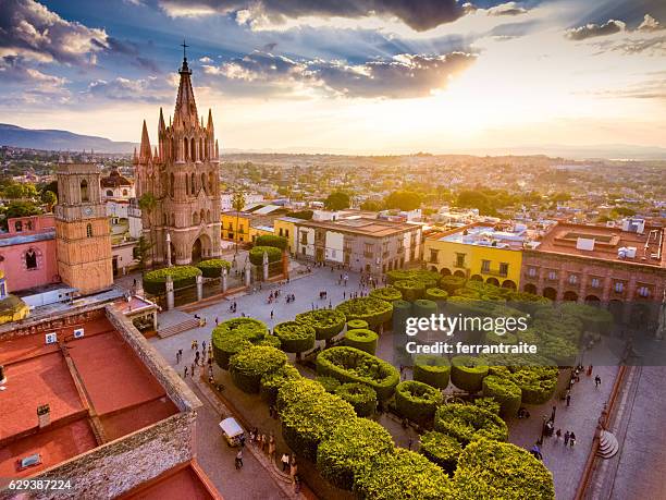 san miguel de allende mexico - san miguel de allende stockfoto's en -beelden