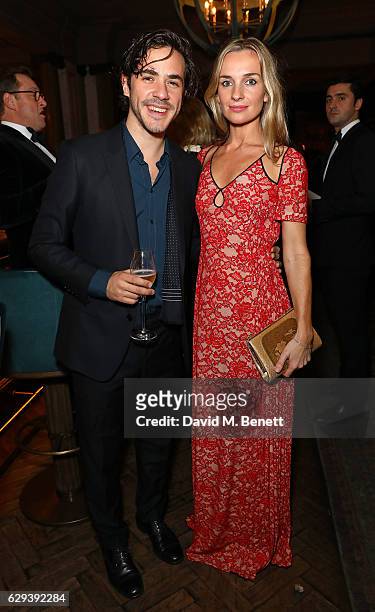 Jack Savoretti and Jemma Powell attend Rosewood Mini Wishes Gala Dinner in support of Great Ormond Street Hospital on December 12, 2016 in London,...