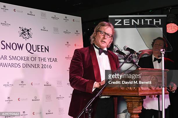Ranald Macdonald attends the Snow Queen Cigar Smoker of the Year awards at Boisdale of Canary Wharf on December 12, 2016 in London, England.