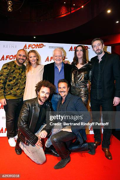 Team of the movie : Jerome Commandeur, Caroline Vigneaux, Andre Dussollier, Charlotte Gabris, Vincent Desagnat, director Nicolas Benamou and Jose...