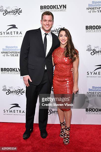 Football Player Colton Underwood and Olympic Gymnast Aly Raisman attend the Sports Illustrated Sportsperson of the Year Ceremony 2016 at Barclays...