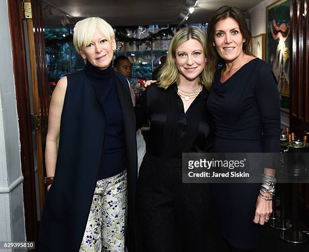 Joanna Coles, Laura Brounstein and Wendy Clark attend Hearst Chief Content Officer Joanna Coles Hosts the Hearst 100 Luncheon at Michael's on...
