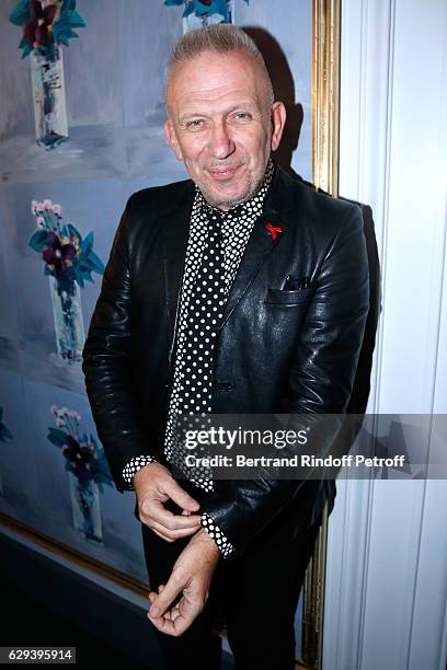 Stylist Jean-Paul Gaultier attends the Annual Charity Dinner hosted by the AEM Association Children of the World for Rwanda at Pavillon Ledoyen on...