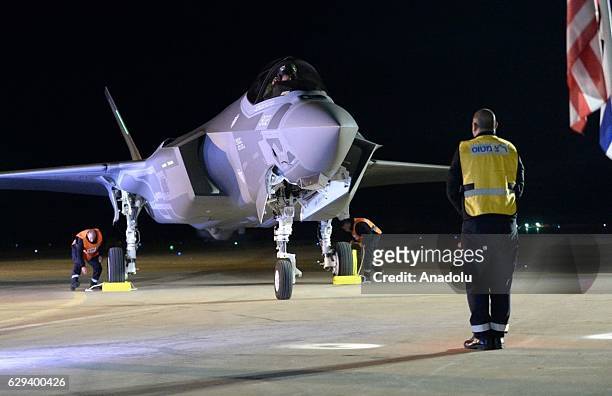 Two F-35 stealth fighter jets touch down at Nevatim Air Base near Beersheba, Israel on December 12, 2016.