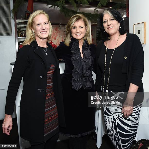 Kristin Lemkau, Arianna Huffington and Tammy Haddad attend Hearst Chief Content Officer Joanna Coles Hosts the Hearst 100 Luncheon at Michael's on...