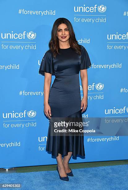 India National Ambassador Priyanka Chopra attends UNICEF's 70th Anniversary Event at United Nations Headquarters on December 12, 2016 in New York...