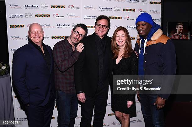 Jeff Ross, John Oliver, Bob Saget, Dana Delany and Michael Che attend Scleroderma Research Foundation's Cool Comedy - Hot Cuisine at Caroline's On...