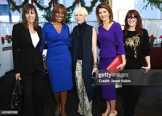 Guest, Gayle King, Joanna Coles, Norah O'Donnell and Megan Mullally attend Hearst Chief Content Officer Joanna Coles Hosts the Hearst 100 Luncheon at...