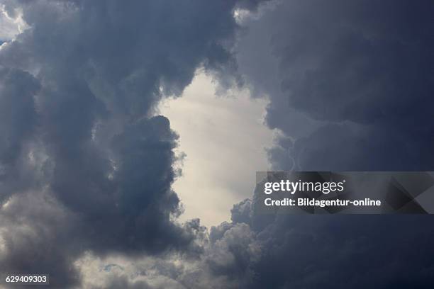 Hole in the clouds, storm clouds