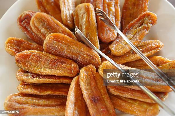 sun dried bananas - dried food stock pictures, royalty-free photos & images