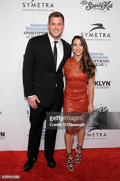 Colton Underwood and Aly Raisman attend the 2016 Sports Illustrated Sportsperson of the Year at Barclays Center of Brooklyn on December 12, 2016 in...