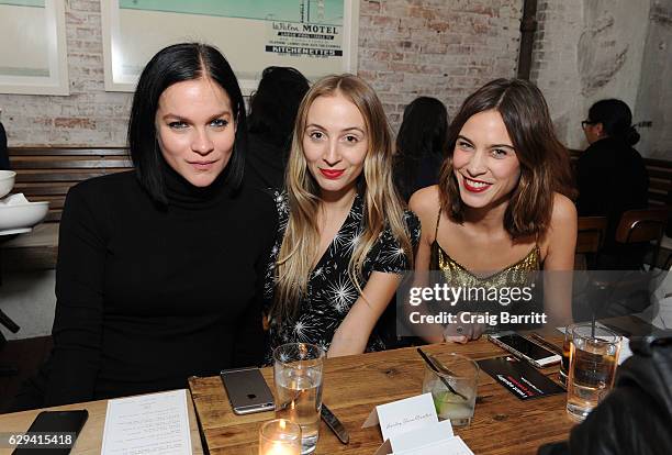 Leigh Lezark, Harley Viera-Newton and Alexa Chung attend a holiday dinner in support of the UN Women's Global Movement For Gender Equality,...