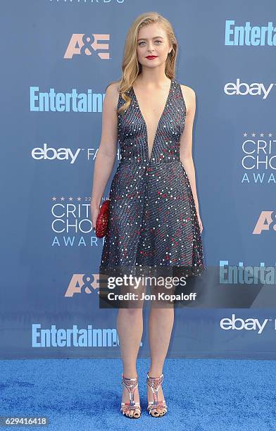 Anna Baryshnikov arrives at The 22nd Annual Critics' Choice Awards at Barker Hangar on December 11, 2016 in Santa Monica, California.