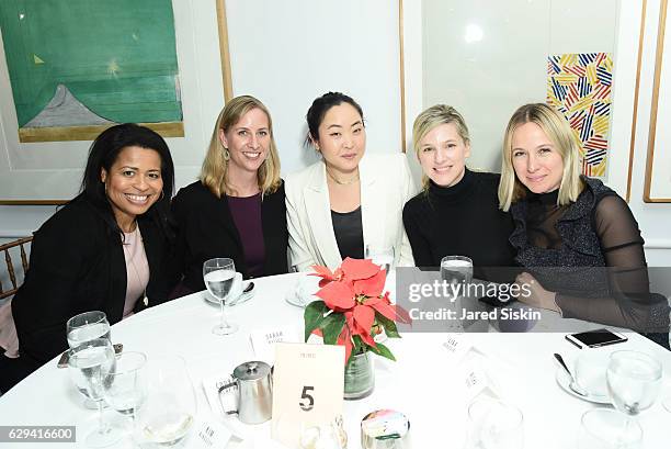 Courtney Kemp, Sarah Watson, Aya Kanai, Lisa Donovan and Misha Nonoo attend Hearst Chief Content Officer Joanna Coles Hosts the Hearst 100 Luncheon...