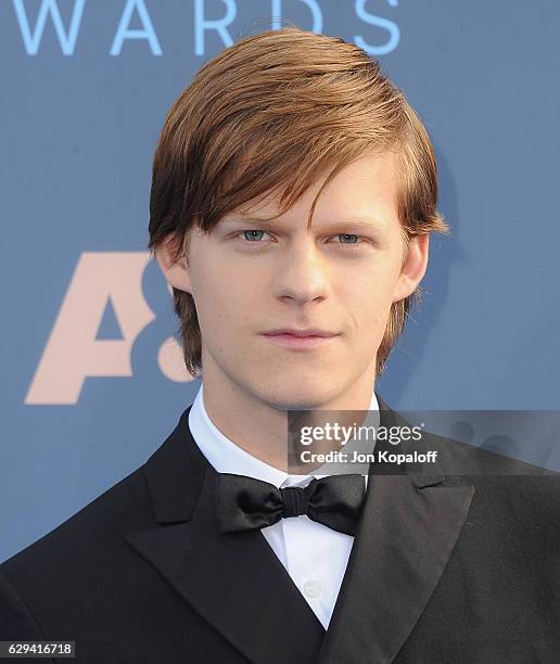 Actor Lucas Hedges arrives at The 22nd Annual Critics' Choice Awards at Barker Hangar on December 11, 2016 in Santa Monica, California.