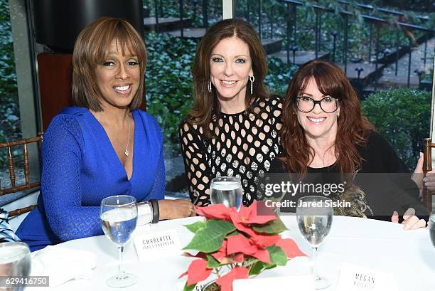 Gayle King, Charlotte Jones Anderson and Megan Mullally attend Hearst Chief Content Officer Joanna Coles Hosts the Hearst 100 Luncheon at Michael's...