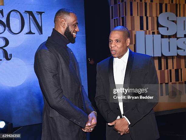LeBron James and Jay Z attend the Sports Illustrated Sportsperson of the Year Ceremony 2016 at Barclays Center of Brooklyn on December 12, 2016 in...