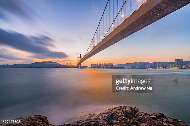 tsing ma bridge - tsing ma bridge stock-fotos und bilder