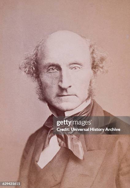 John Stuart Mill , English Philosopher and Economist, Portrait, 1865.