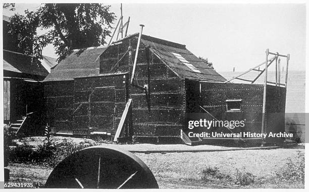 First Motion Picture Studio, Black Maria, Inventor Thomas Edison, 1894.