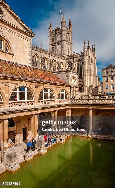 England. Bath. The Roman Baths. The great bath. The only hot springs in the UK.