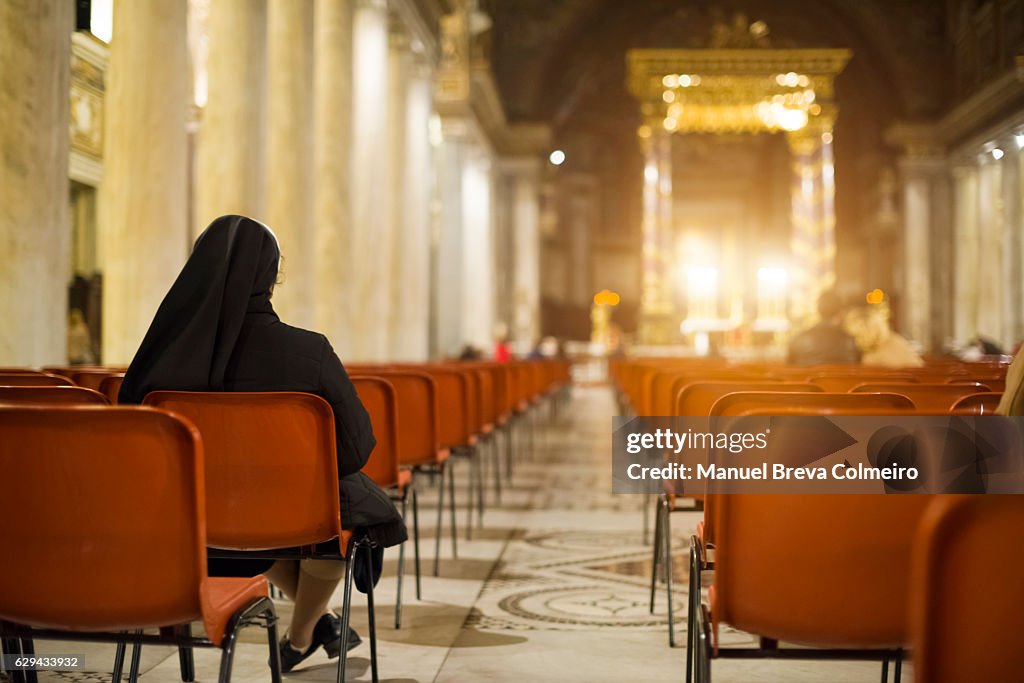 Mass in San Giovanni Laterano basilica, Rome Italy