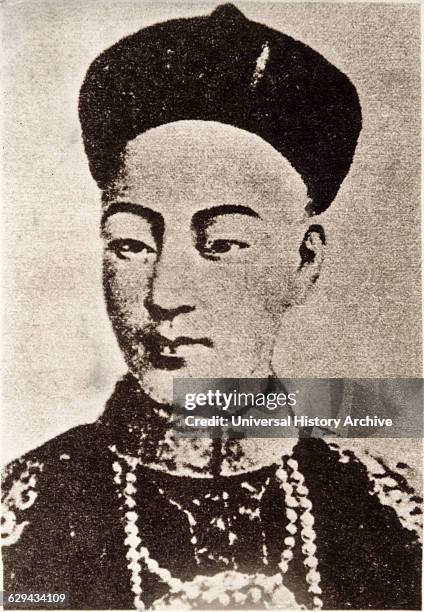 Guangxu Emperor , born Aisin-Gioro Zaitian, 11th Emperor of Qing Dynasty, and 9th Qing Emperor to rule China, Portrait, circa 1895.
