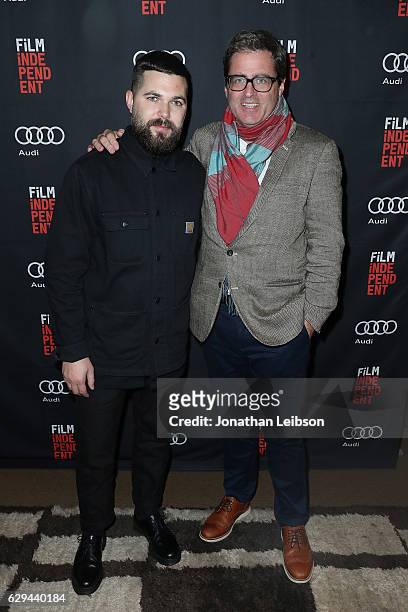 Robert Eggers and Josh Welsh attend Audi and Film Independent present A24's "The Witch" at NeueHouse Hollywood on December 12, 2016 in Los Angeles,...