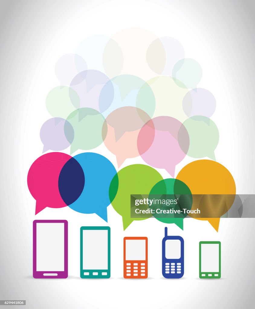 Mobilcomm Vector Mobile Phone And Communication High-Res Vector Graphic - Getty Images