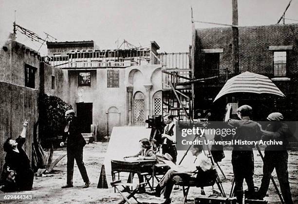 Movie Set, Hollywood, California, USA, Early 1900's.