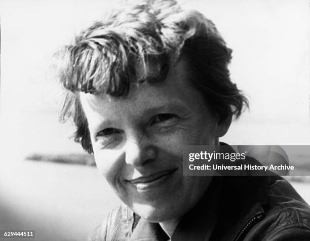 Amelia Earhart , American Aviation Pioneer, Portrait, 1937.