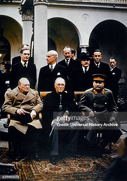 Winston Churchill, Joseph Stalin & Franklin Roosevelt at the Yalta Conference, 1945.