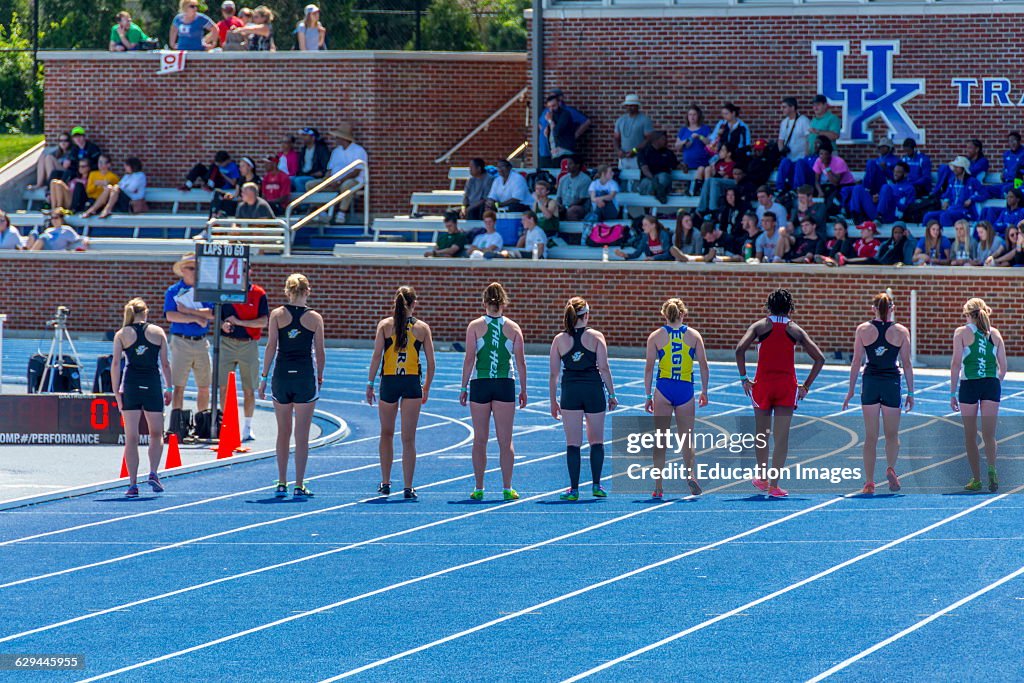 Foot race for women at the Kentucky Relays