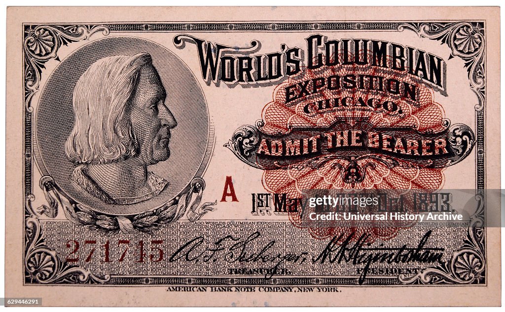 Memorabilia Columbian Exposition Ticket