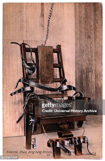 Electric Chair, Sing Sing Prison, New York, USA, circa 1900.