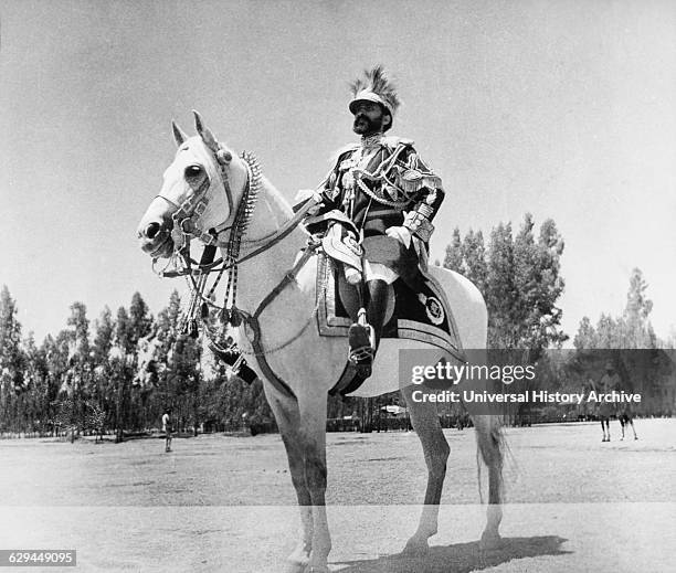 Haile Selassie , Emperor of Ethiopia, Portrait on Horseback, 1935.