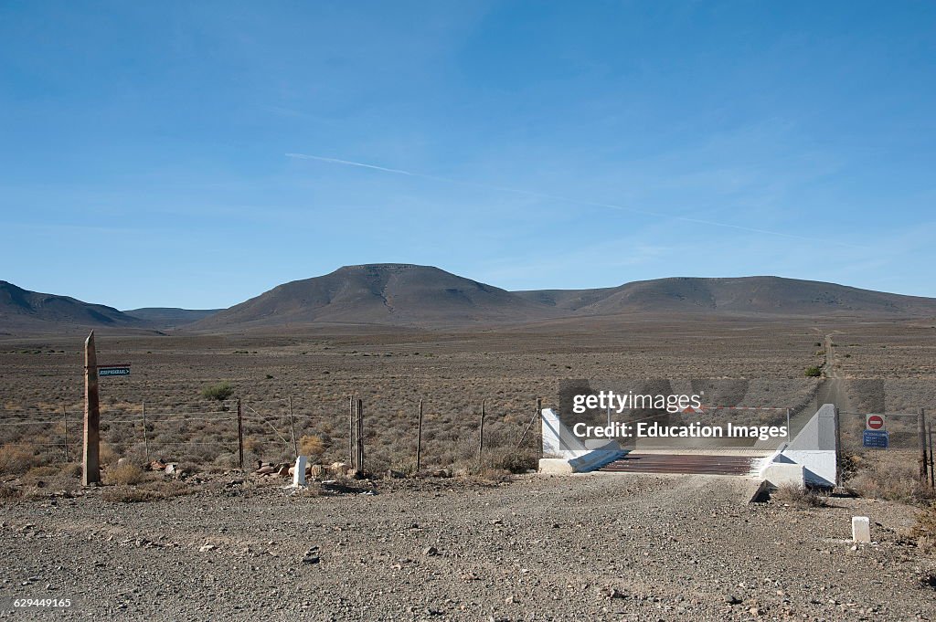 The Karoo a semi desert natural region north of Laingsburg South Africa