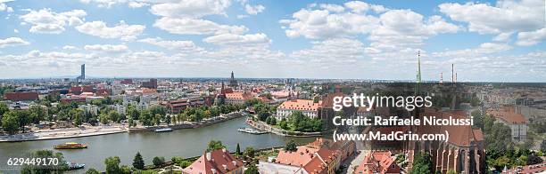 wroclaw panorama - wroclaw stock pictures, royalty-free photos & images