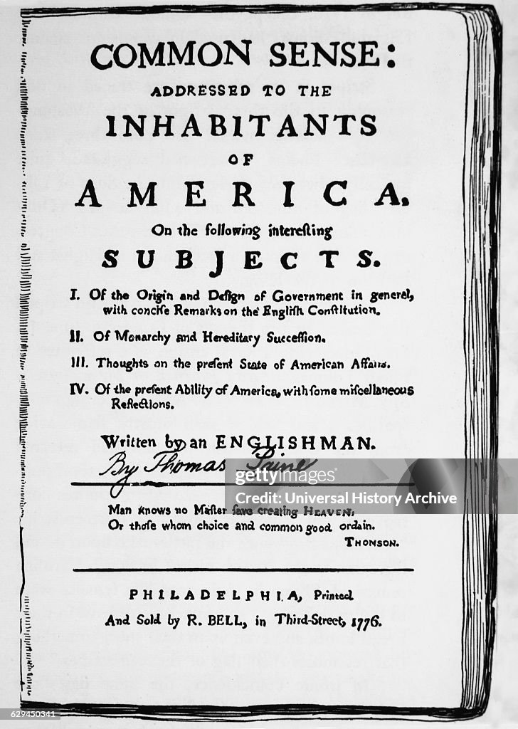 Common Sense Label Common Sense Thomas Paine