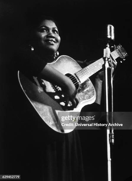 Odetta Holmes , also known as Odetta, American singer, actress, and Civil and Human Rights Activist, Portrait, 1957.