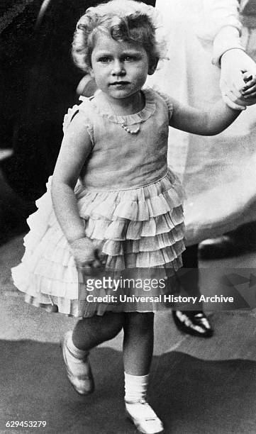 Queen Elizabeth II, of United Kingdom, as a child, circa 1929.