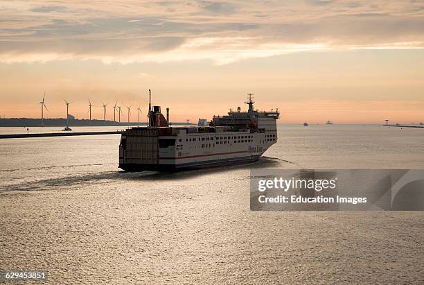 Stena Line freight ferry, Port of Rotterdam, Hook of Holland, Netherlands.