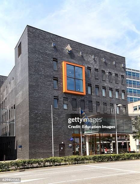 Modern architecture Police station, Amersfoort, Netherlands.